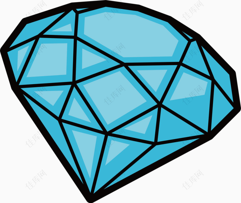 矢量蓝色钻石