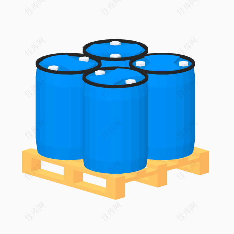 蓝色液体桶装