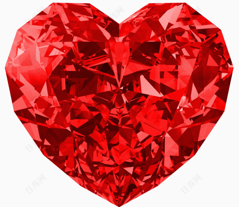 红色心形钻石