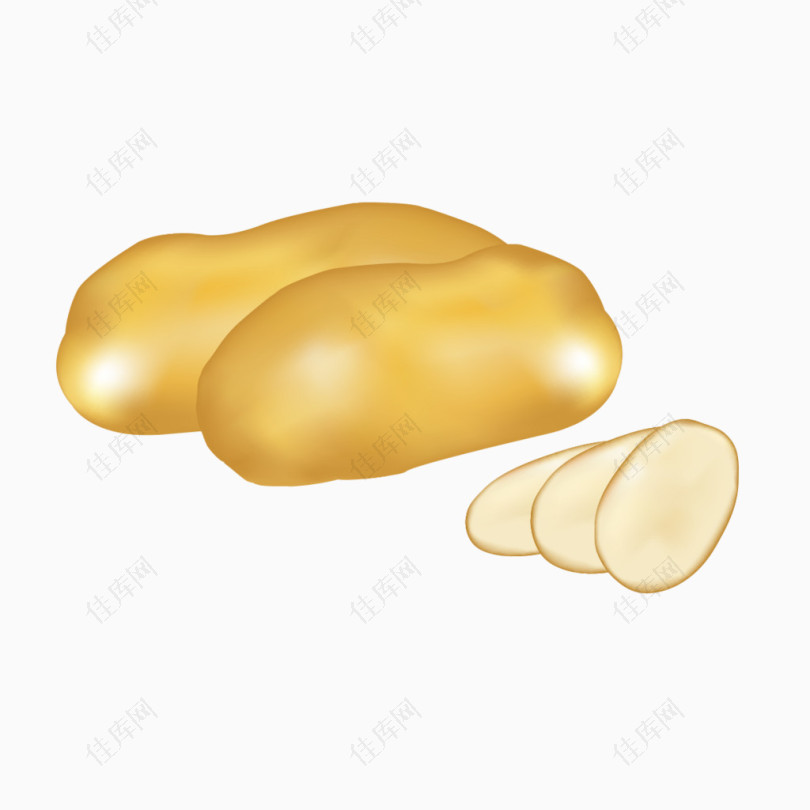 黄色土豆图像