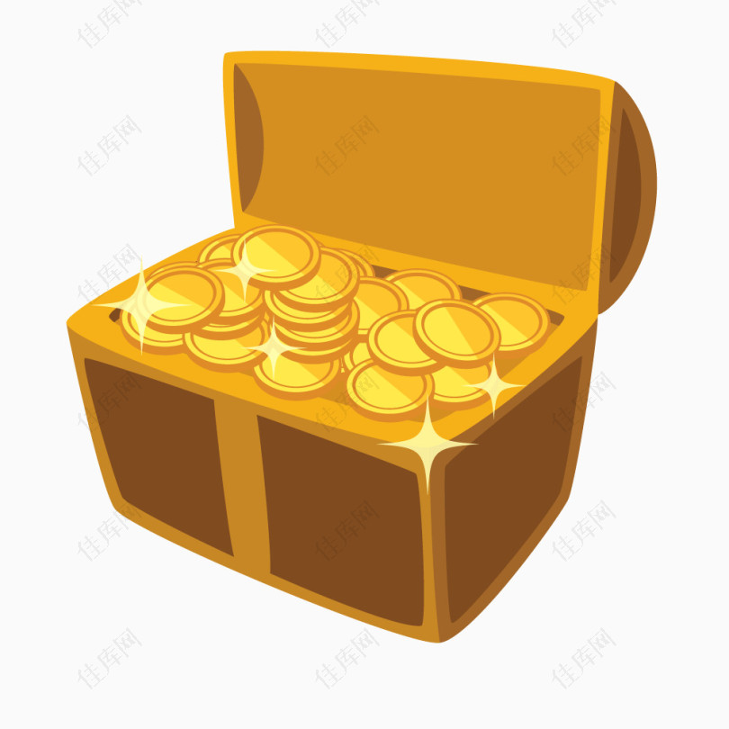 黄色箱子金币金钱