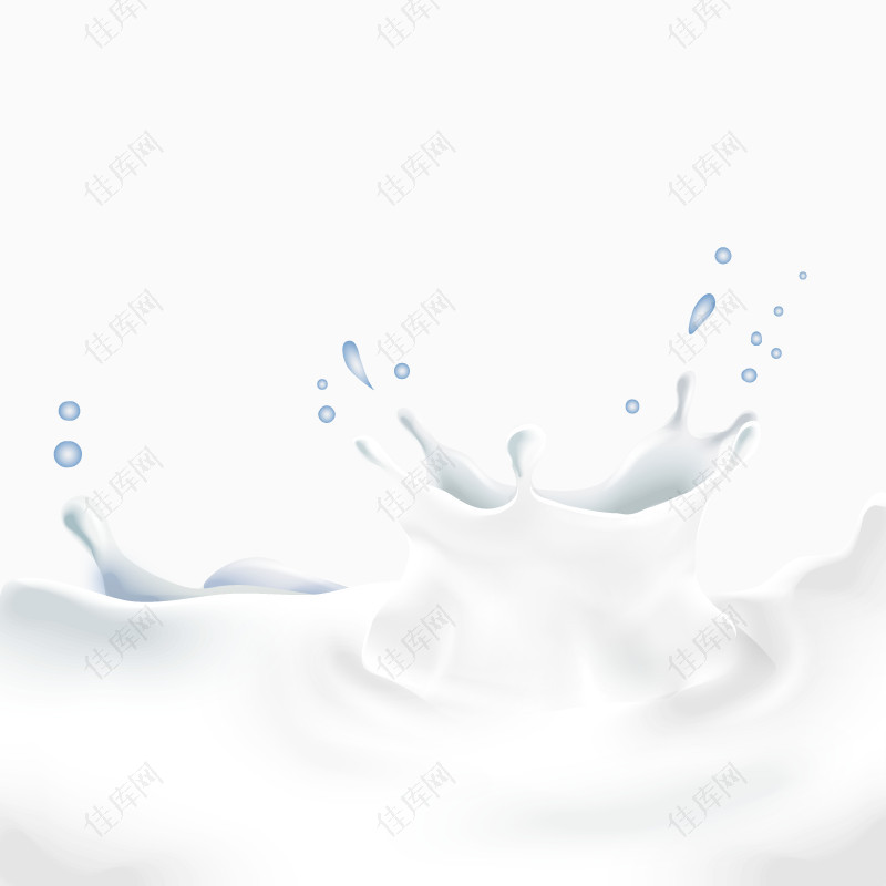 矢量荡漾的牛奶