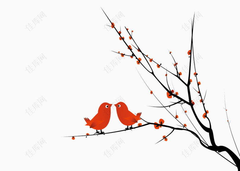 树枝与鸟