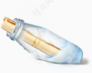 透明漂流瓶玻璃瓶素材
