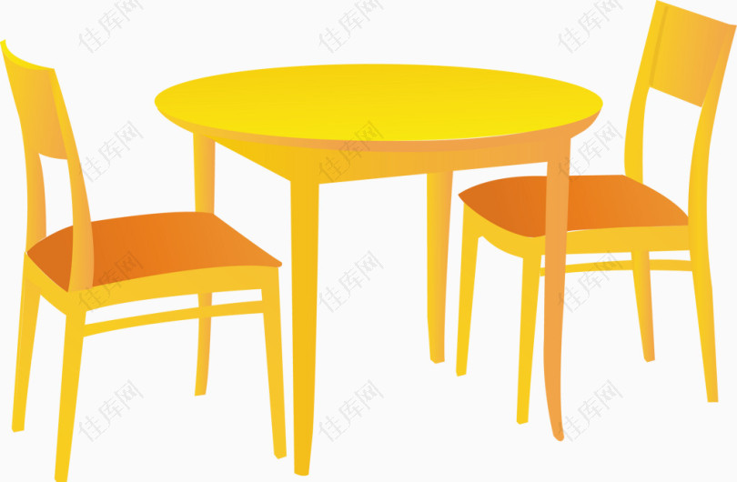 现代简约风格椅子和桌子