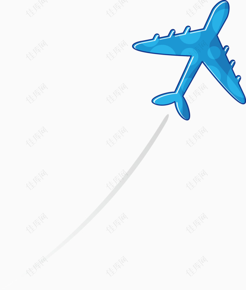 飞机蓝色装饰矢量