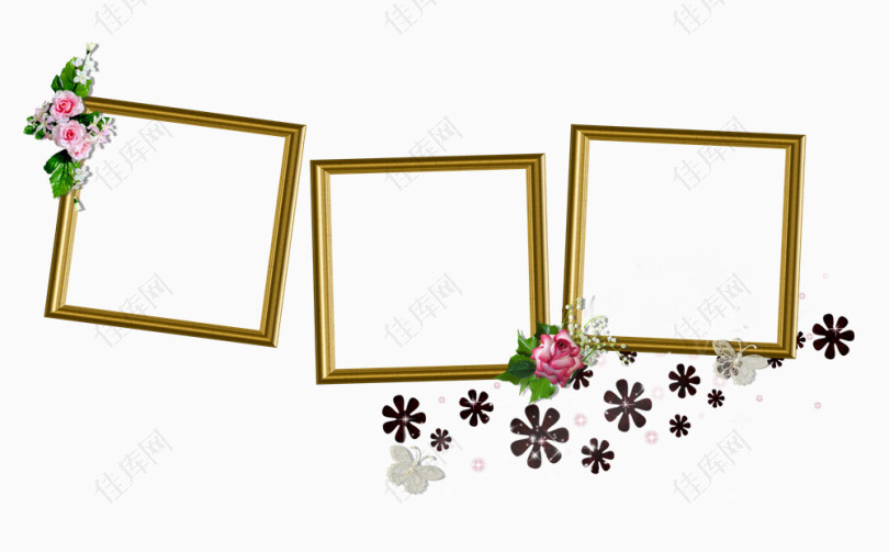 庆典花卉花卉边框图片