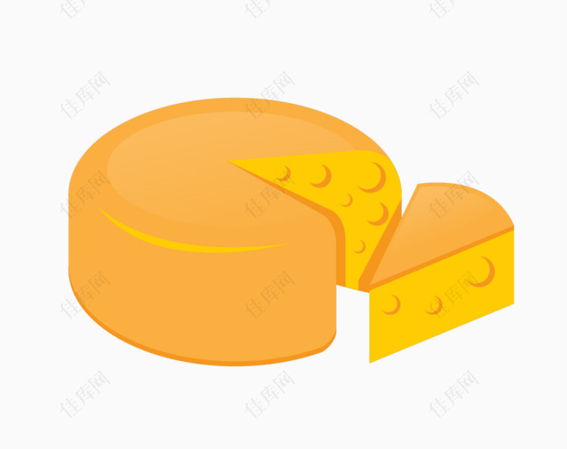 手绘奶酪素材