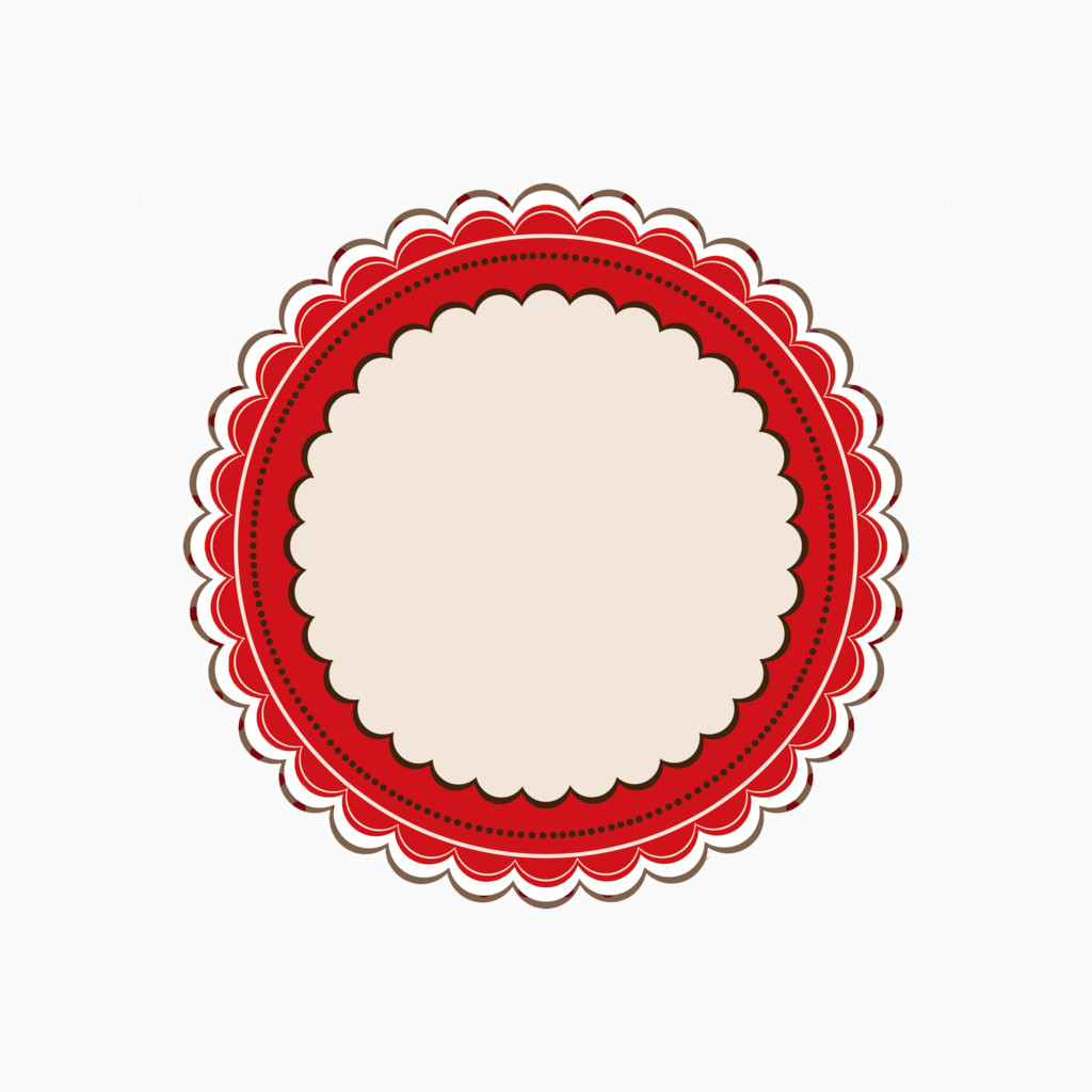 红色水玉点花边圆形背景矢量素材免费下载 装饰元素 10像素 编号 Png格式 佳库网