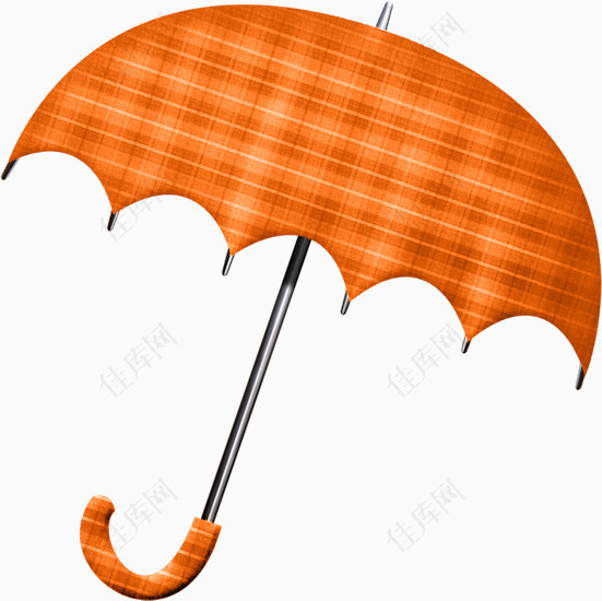 橙色格子雨伞