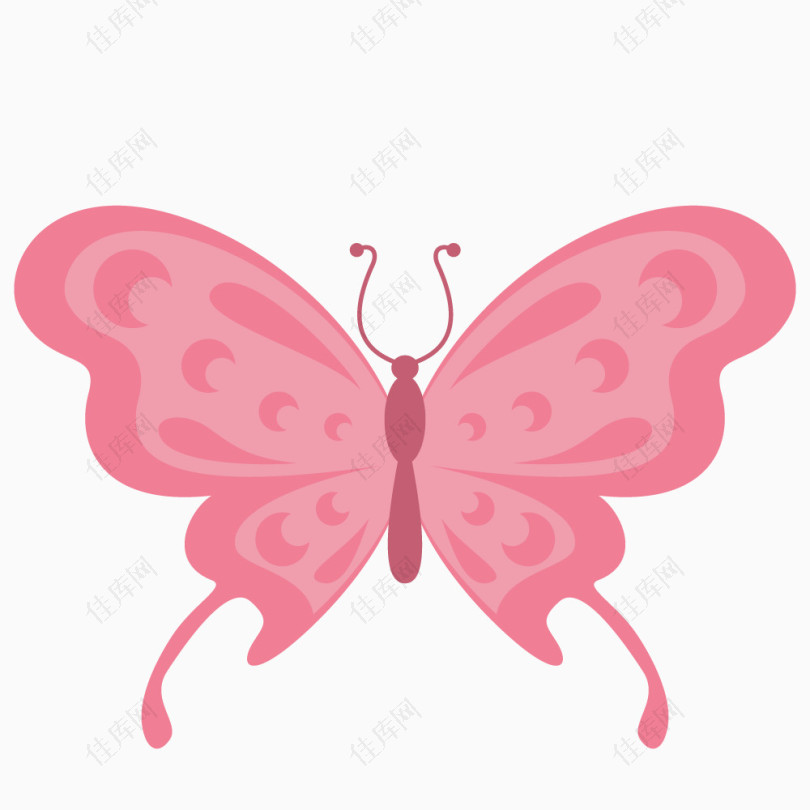 手绘粉色蝴蝶
