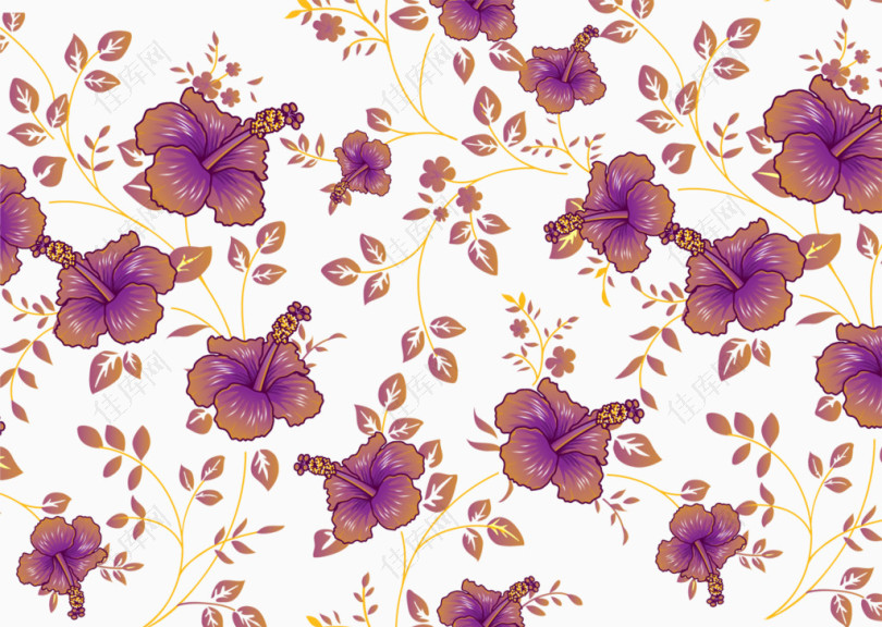 紫色花边花枝