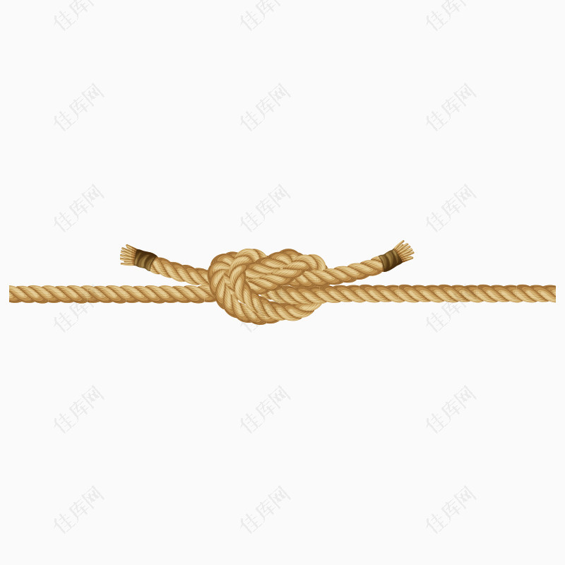 麻绳绳子绳结卡通装饰