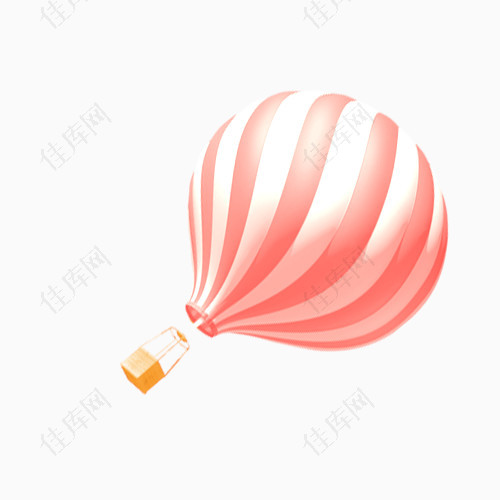 肉粉色热气球