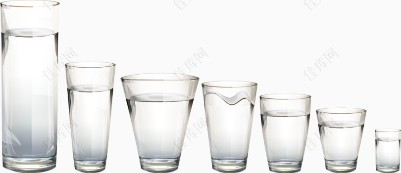 矢量杯子水杯素材酒杯