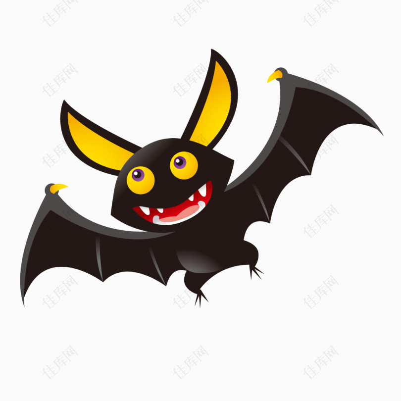 黑色大嘴吸血蝙蝠