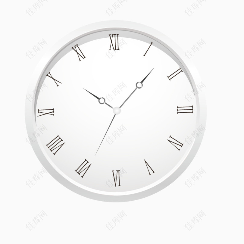 灰色质感钟表挂钟