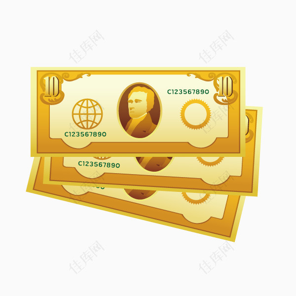 金钱纸币外国纸币流通
