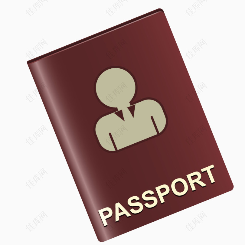 棕色证件护照