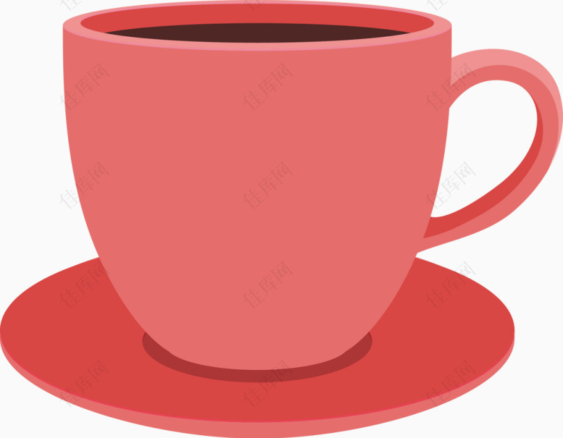 红色个性咖啡杯