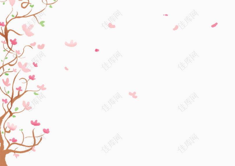粉色树叶花瓣