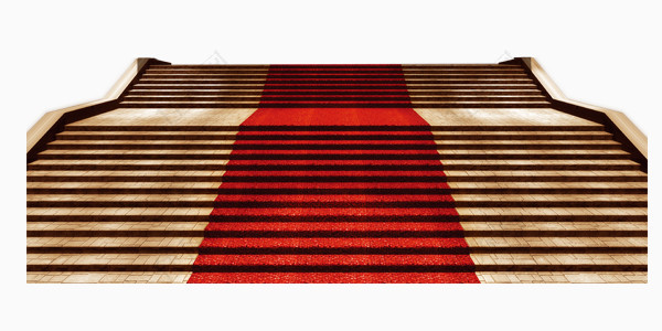 高档带红色地毯宽台阶