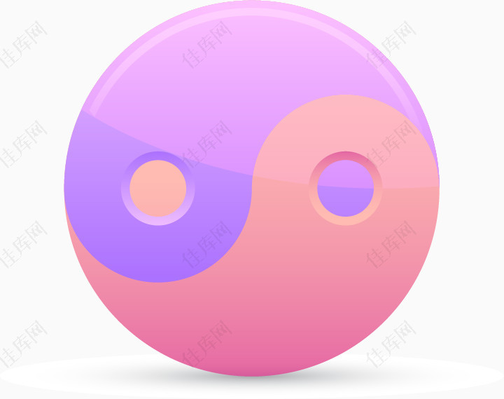 粉紫太极图标