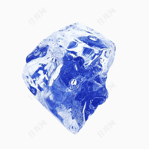 蓝色冰块图片
