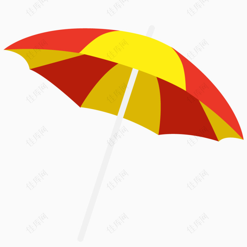 红黄相间遮阳伞