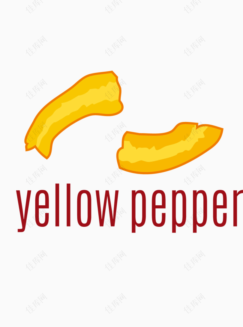黄色辣椒矢量图