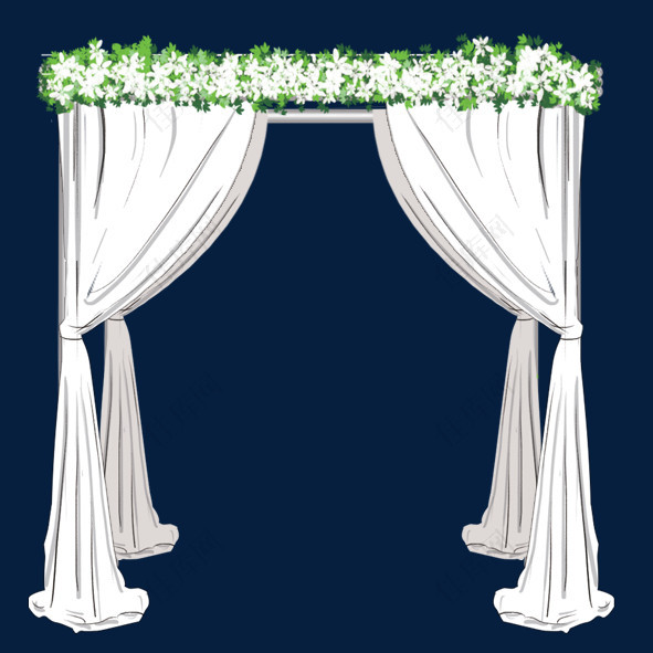 婚礼白色拱门