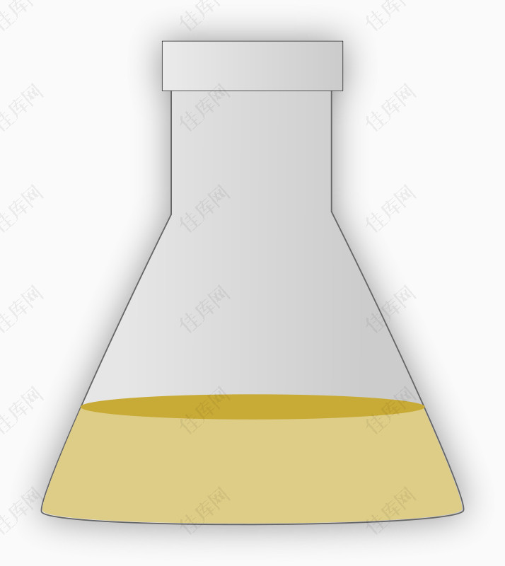 液体瓶中的黄色的液体