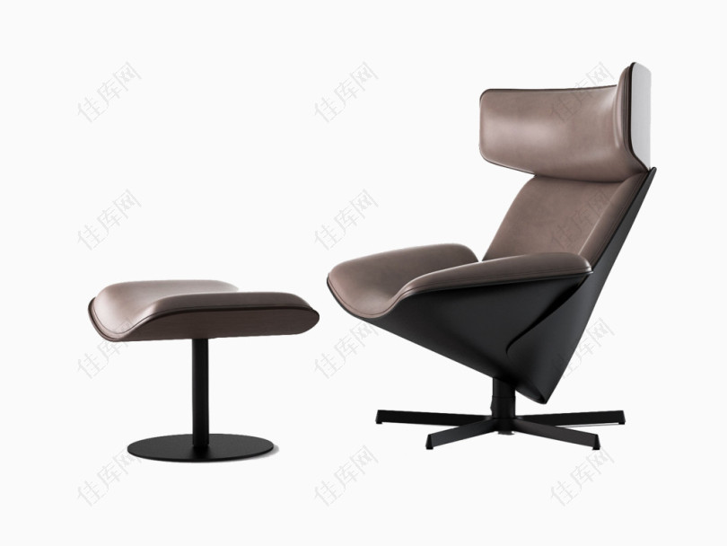 一组黑色装饰办公椅子