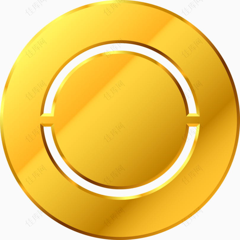 金色圆形标签徽章
