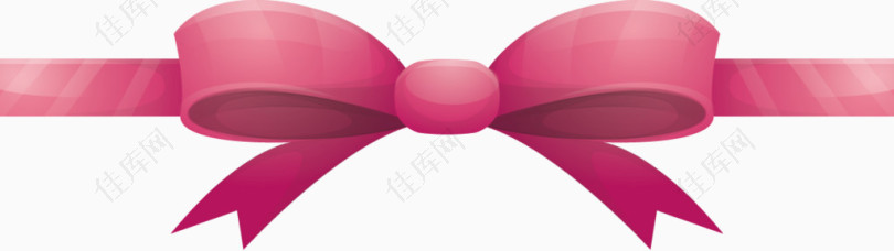 矢量手绘粉色的蝴蝶结