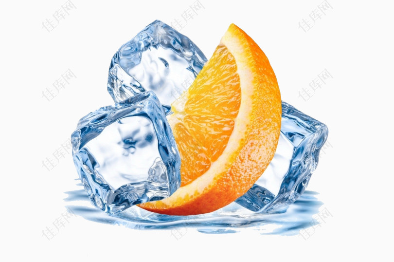 脐橙和冰块
