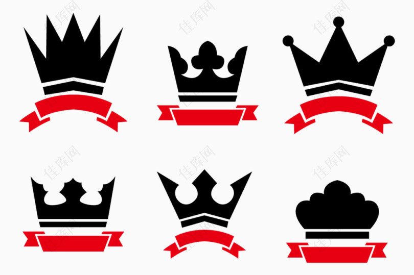 皇冠和丝带标志