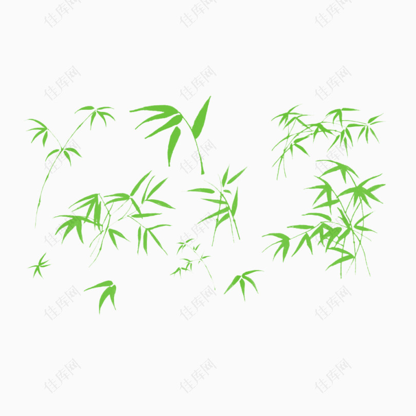 竹叶图标卡通竹子图片清新竹子竹叶