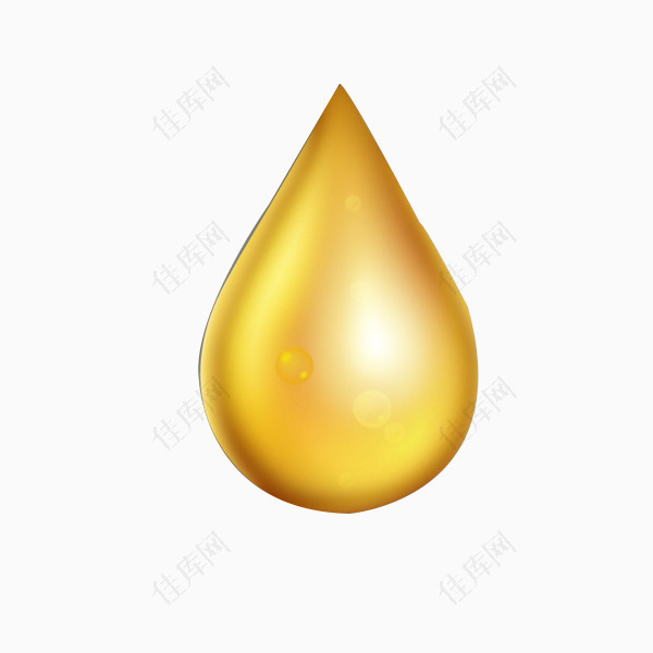 金色水滴造型