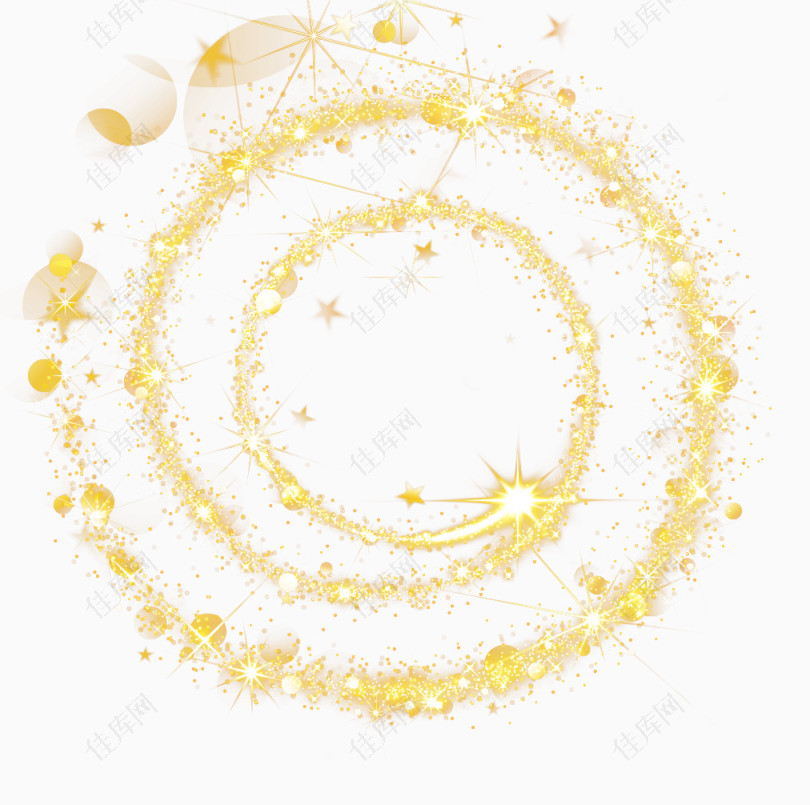 金色螺旋旋涡光斑
