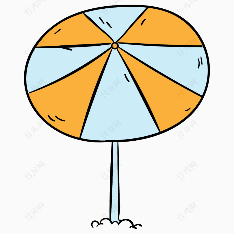 卡通手绘遮阳伞