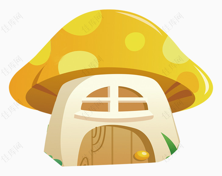黄色蘑菇小屋