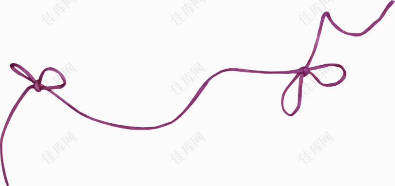 紫色蝴蝶结绳子