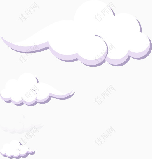 白色卡通云朵图案