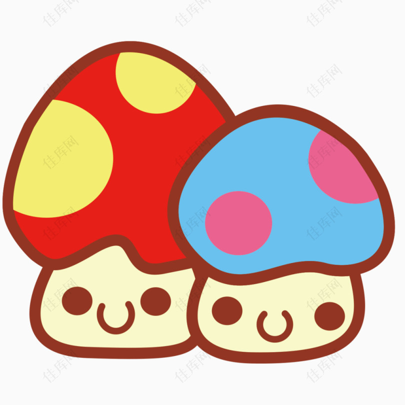 可爱小蘑菇素材