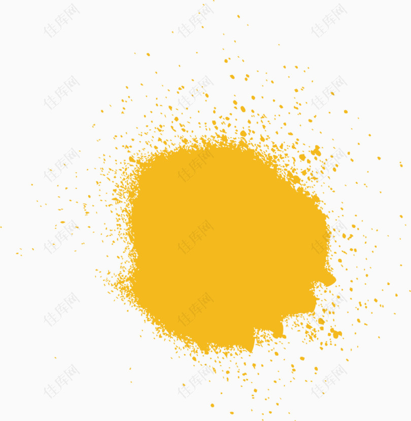黄色简单水彩