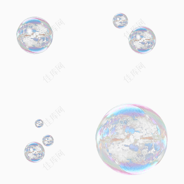 飘浮泡泡水彩色气泡