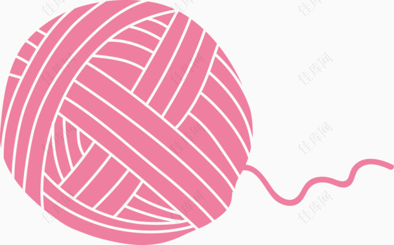 粉色毛线团矢量素材