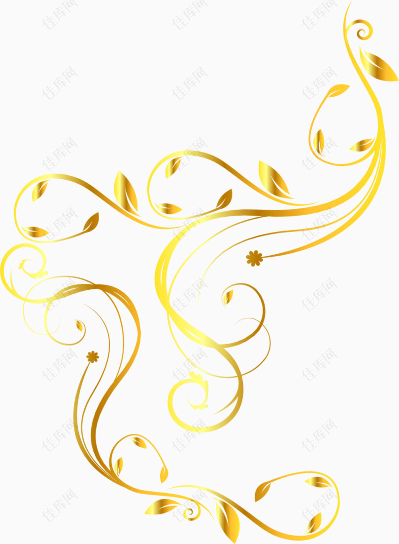 金色欧式花纹