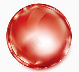 红色晶莹圆球